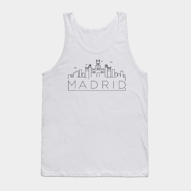 Madrid Minimal Skyline Tank Top by kursatunsal